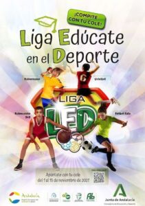 Cartel de la Liga Edúcate en el Deporte de Andalucía.