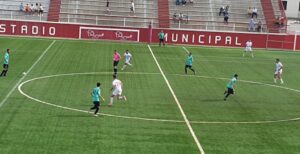 Mal partido de La Palma ante el Chiclana, con el que cayó derrotado. / Foto: Captura imagen RFAF TV.