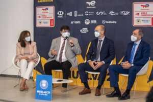 Un momento de la presentación de los Mundiales de bádminton que ha tenido lugar en la Casa Colón.