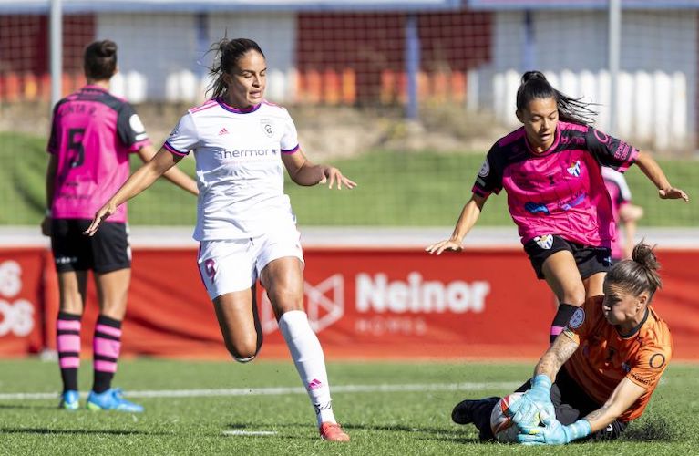 Pese al esfuerzo del Sporting de Huelva regresó de vacío de su partido ante el Madrid CFF. / Foto: www.lfp.es.