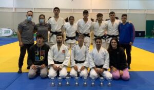 Representantes del Huelva TSV Judo que tomarán parte en el Campeonato de España. / Foto: @JudoHuelva1.