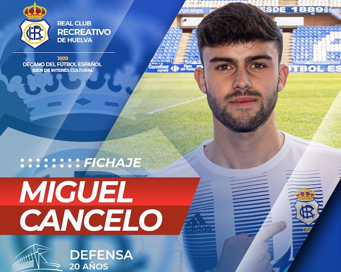 Miguel Cancelo, segundo fichaje del Recre en este mercado de invierno. / Foto: @recreoficial.