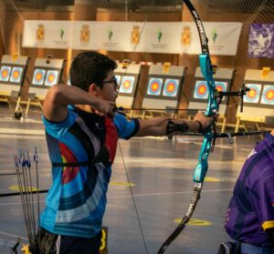 Cristóbal Gómez, en una de las tiradas en el Campeonato celebrado en Jaén. / Foto: @clubasirio.