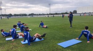 Alberto Gallego tiene claro que el Recre aún no ha tocado techo. / Foto: @recreoficial.