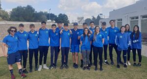 Componentes del Club Natación Huelva, que han estado brillantes en el Campeonato celebrado en Tavira (Portugal).