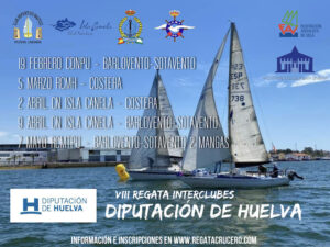 Cartel anunciador de la VIII Liga Interclubes Bahía de Huelva de Cruceros que este sábado llega al Real Club Marítimo de Huelva.