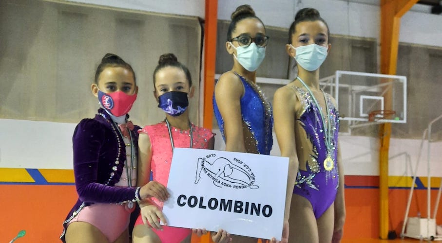 Las representantes del Club Rítmico Colombino brillaron en el Torneo de Ronda.