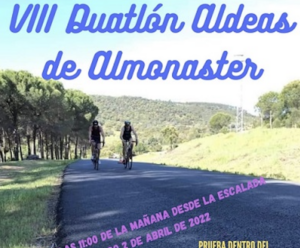 Cartel anunciador del VIII Duatlón 'Aldeas de Almonaster' que tendrá lugar el próximo 2 de abril.