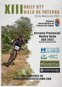 Cartel del XIII Rally BTT Villa de Paterna que tendrá lugar el 20 de marzo.