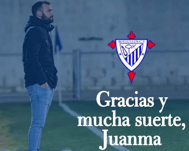 Juanma Mora deja de ser el entrenador del Bollullos. / Foto: @bollulloscf1933.