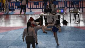 Un momento de uno de los duelos de José Manuel Domínguez en el Campeonato que se ha celebrado en Herrera (Sevilla).