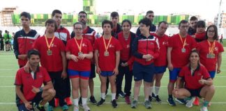 Componentes del CODA Huelva que han logrado 18 medallas en el Campeonato de España de Atletismo FEDDI.