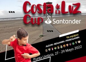 Cartel del Torneo 'Costa de la Luz Cup Santander' que se jugará este fin de semana en Punta Umbría.