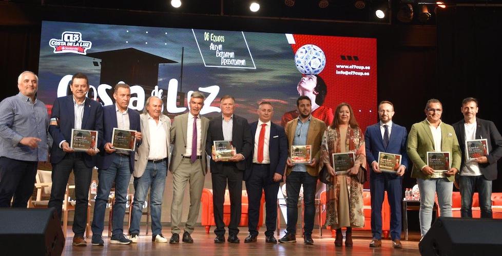 Un momento de la presentación del Torneo 'Costa de la Luz Cup Santander' que tendrá lugar en Punta Umbría del 27 al 29 de mayo.