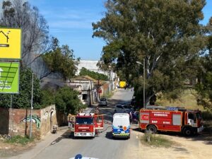 un incendio en una casa