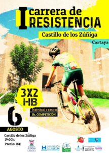 Cartel anunciador de la I Carrera de Resistencia BTT Castillo de los Zúñiga.