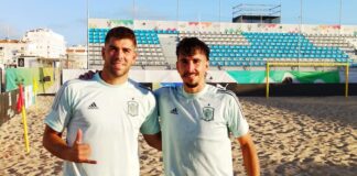 Fran Casano y Camacho, los jugadores del Recreativo convocados por la selección española de fútbol playa.
