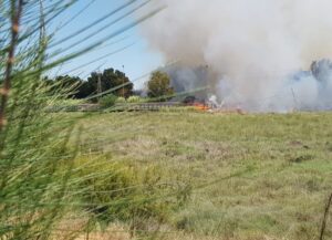 incendio forestal en Corrales