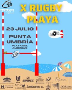 Cartel del X Torneo de Rugby Playa de Punta Umbría que tendrá lugar el próximo 23 de julio.