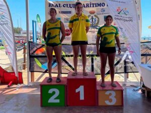 Triplete del Tartessos en Mujer Juvenil K1.