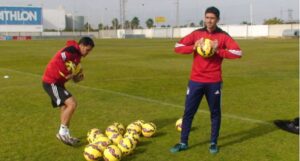 Pavón, nuevo entrenador del San Roque, en una imagen en su etapa como técnico del Recreativo.