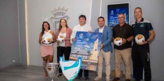 Un momento de la presentación de la Copa de Andalucía de Clubes de Fútbol Sala Femenino que tendrá lugar en Huelva del 9 al 11 de septiembre.