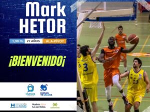 El ala-pívot Mark Hetor, pese a su juventud (21 años), aportará al Huelva Comercio su experiencia en la Liga EBA. / Foto: @CDB_EBenitez.