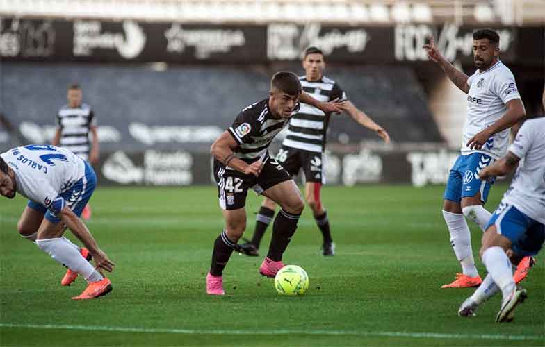 David Santisteban en su debut con el Cartagena en Segunda División. / Foto: Andy Céspedes / FC Cartagena.