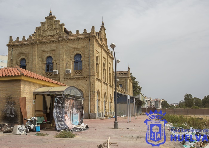 trabajos en la antigua estación