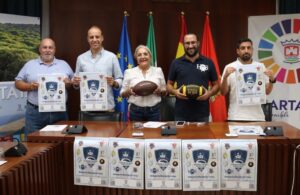 Un momento de la presentación de la I Huelva Flag Bowl.