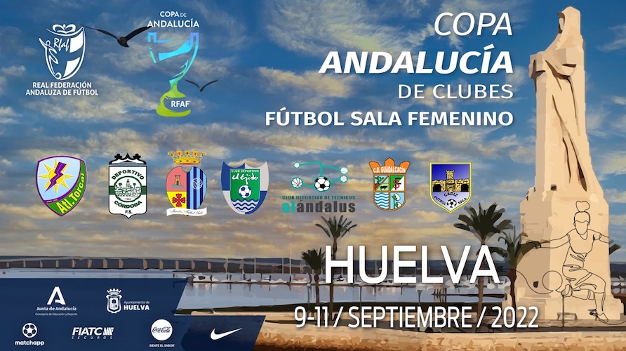 Cartel de la Copa de Andalucía de Fútbol Sala Femenino que se celebra en Huelva este fin de semana.