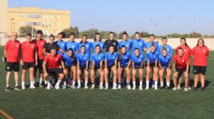 El plantel del Sporting de Huelva ya vela armas para el inminente comienzo de la Liga. / Foto: @sportinghuelva.