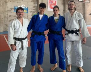 Representantes del Huelva TSV Judo desplazados a Córdoba para un entrenamiento programada por la Federación Andaluza. / Foto: @JudoHuelva1.