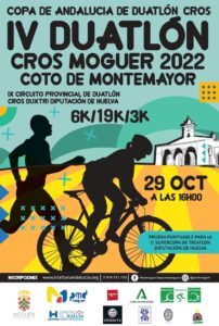 Cartel anunciador del IV Duatlón Cros de Moguer de este sábado.