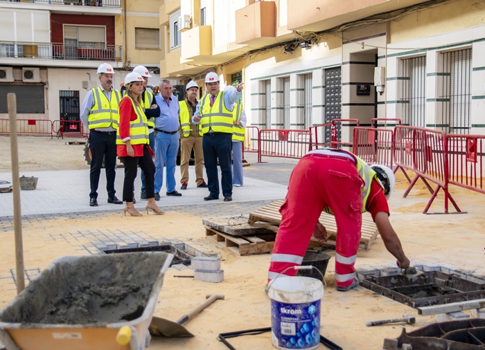 obras de peatonalización de la Plaza de Los Dolores