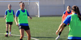 Una doble sesión de entrenamientos marcó el martes el regreso al trabajo del Sporting de Huelva. / Foto: @sportinghuelva.
