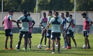 Los jugadores del Recre han preparado con ganas e ilusión su duelo copero ante el Burgos. / Foto: @recreoficial.