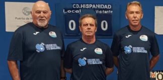 Joao Caetano, Luciano Suarez y Juan Carlos Díaz, componentes del Hispanidad TM de la Superdivisión Andaluza.