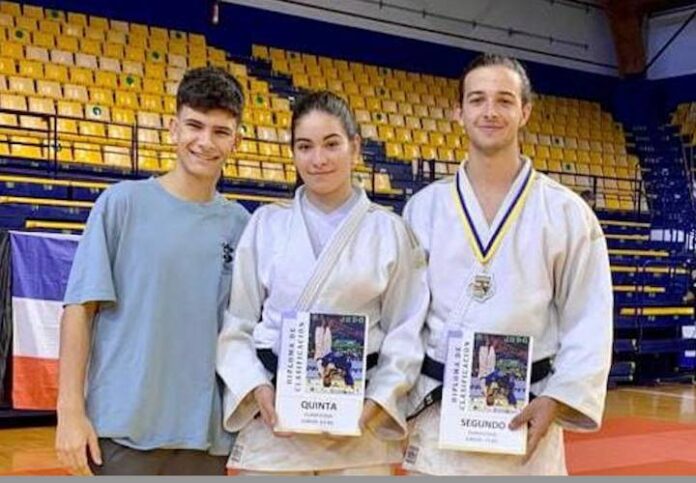 Jaime Pérez, Paula Pérez y Rafael Jiménez, componentes del Club Huelva TSV Judo, estarán en el clasificatorio para el Campeonato de España en Málaga. / Foto: @JudoHuelva1.