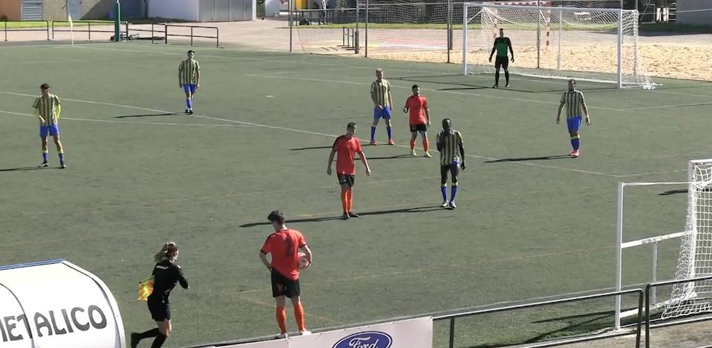 El Moguer no pasó del empate sin goles con el Palma del Río Atlético. / Foto: Captura imagen RFAF TV.