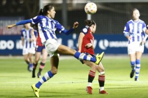 El Sporting deja atrás su duelo copero y se centra en el choque de Liga, este sábado en Madrid. / Foto: @Osasuna_fem.