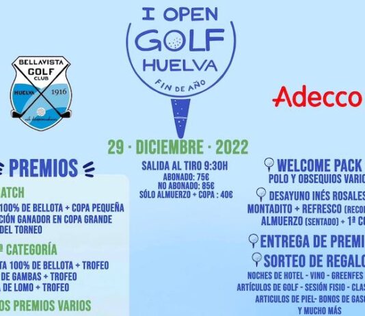 Cartel anunciador del I Open Golf 'Fin de Año', torneo benéfico que se disputa el jueves en Bellavista.