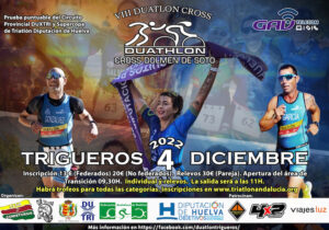 Cartel anunciador del VIII Duatlón Cros 'Dolmen de Soto' que se disputa este domingo en Trigueros.