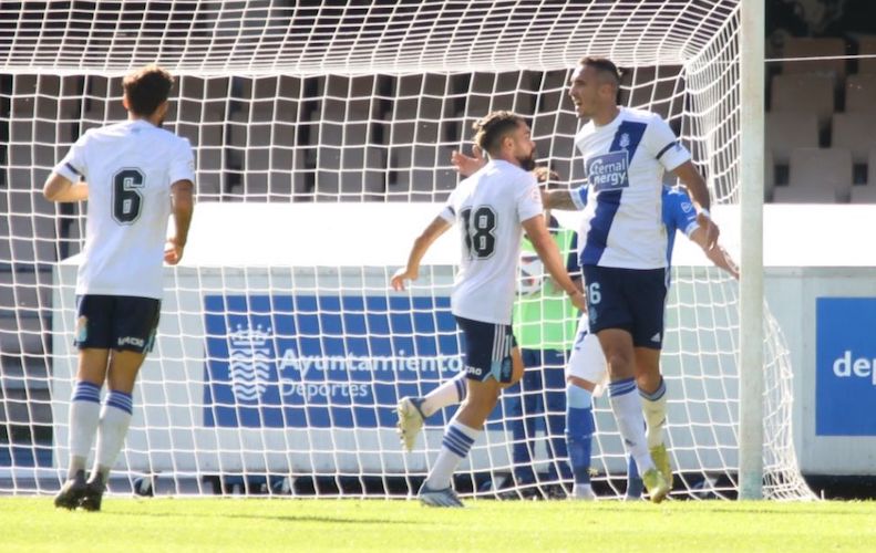 Con la moral tras ganar al Xerez DFC, el Recre afronta con optimismo su duelo del domingo ante el Vélez. / Foto: Manuel Aranda.