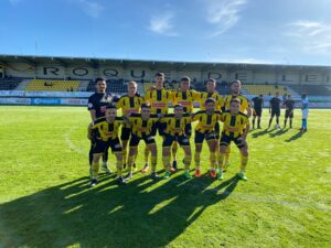 El San Roque no pasó del empate sin goles en su partido en Lepe ante el CP El Ejido. / Foto: @SanRoqueLepe.