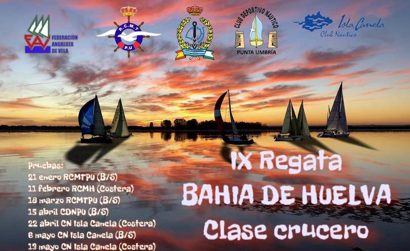 Cartel anunciador de la IX Liga Interclubes de Cruceros 'Bahía de Huelva'.