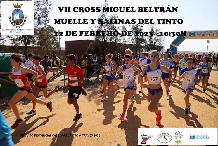 Cartel anunciador de la séptima edición del Cross 'Miguel Beltrán' que tendrá lugar el domingo en San Juan del Puerto.