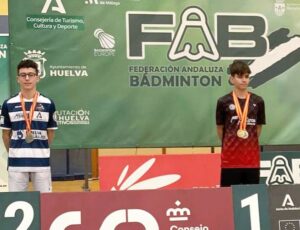 El Sub 15 David Carvajal, en el segundo puesto individual del podio del Andalusian Benalmadena Spanish Open 2023.