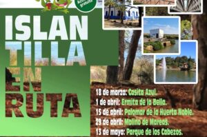 Cartel del programa de senderismo 'Islantilla en Rura'.