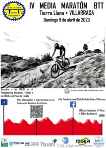 Cartel anunciador de la IV Media Maratón 'Tierra Llana' del próximo 9 de abril.